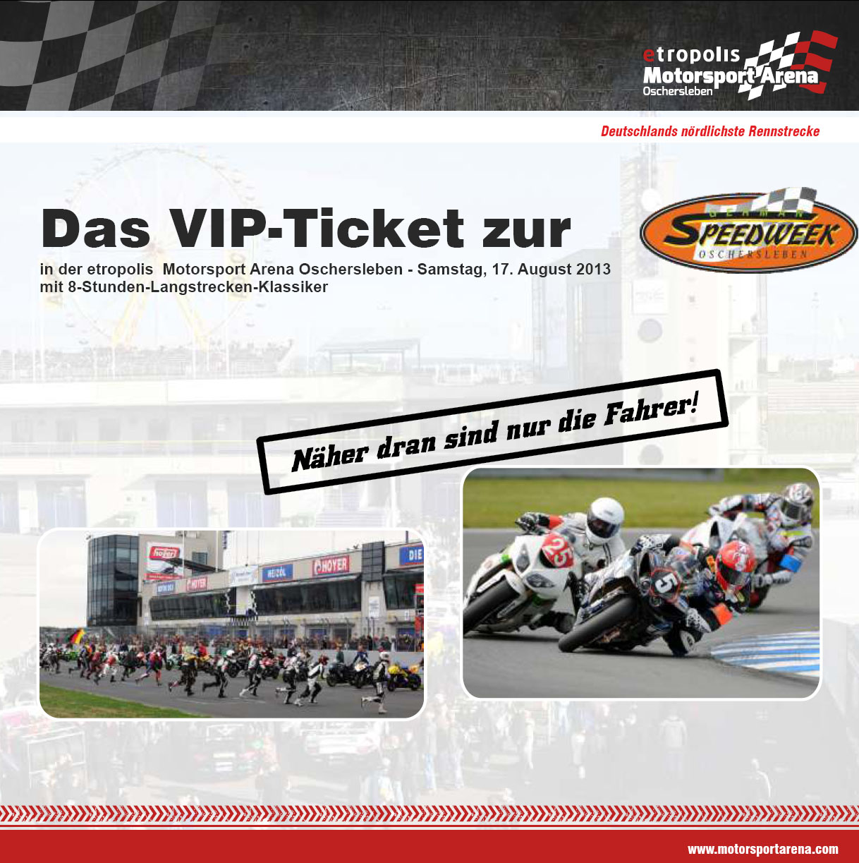 VIPTickets Das besondere Erlebnis Die German Speedweek das